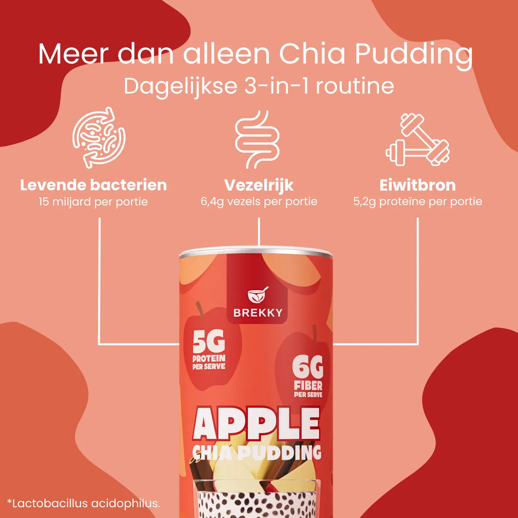 Chia Pudding Appel Kaneel | Vezelrijk