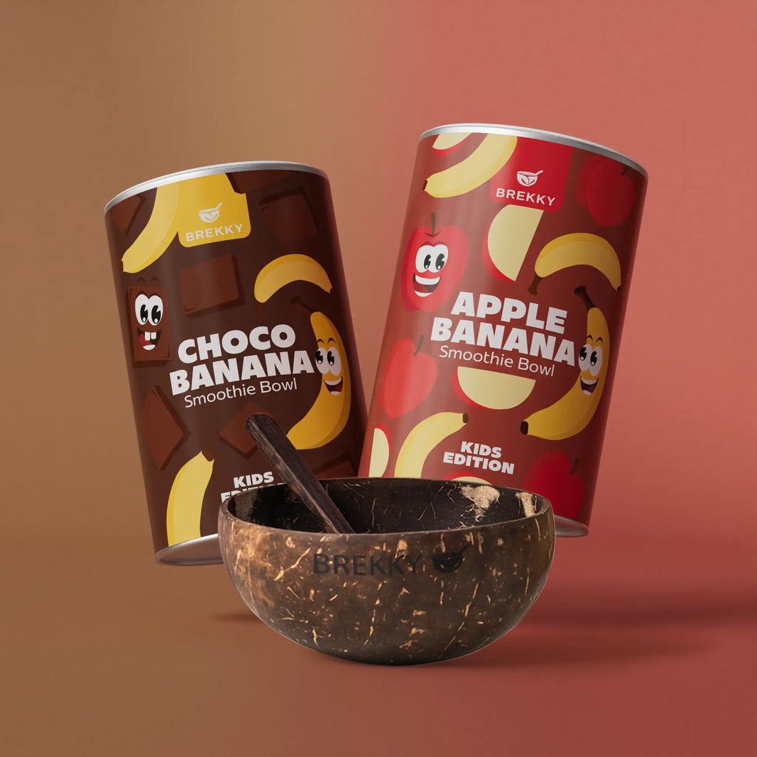 BREKKY Kids bowl proefpakket choco en appel banana