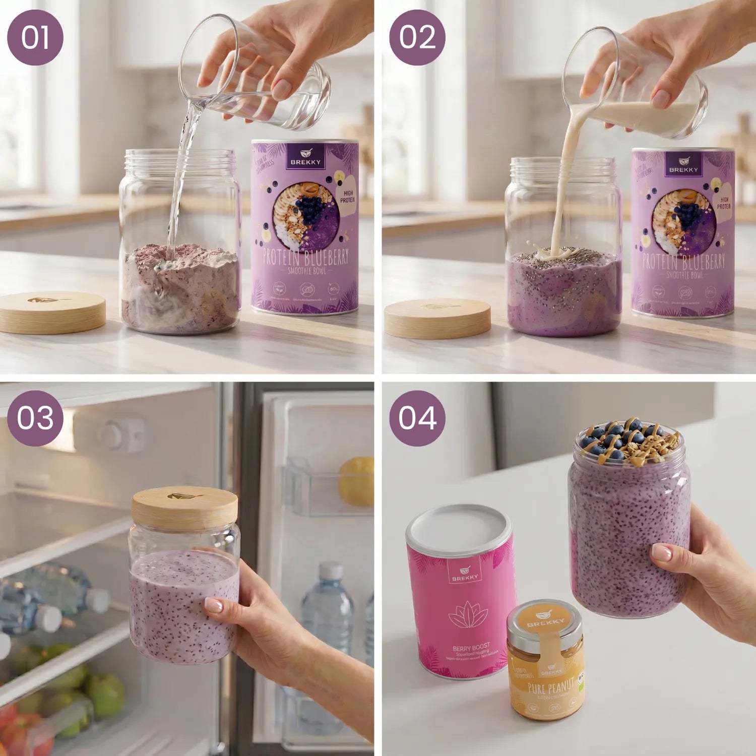Vier stappen om chia-pudding te maken