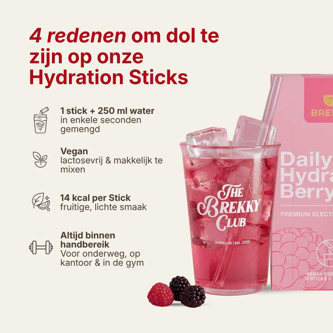 BREKKY Berry daily hydration sticks usps