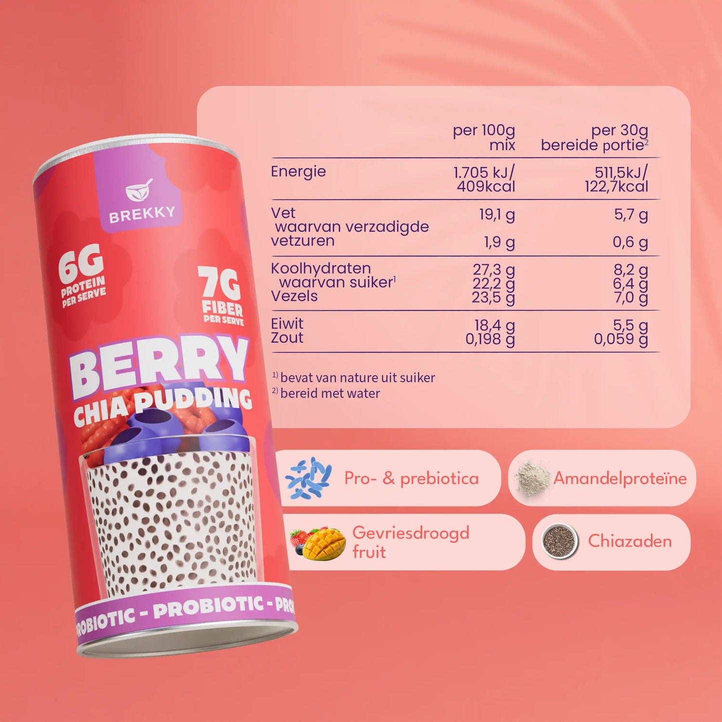 Chia Pudding Berry | Pre- & probiotisch