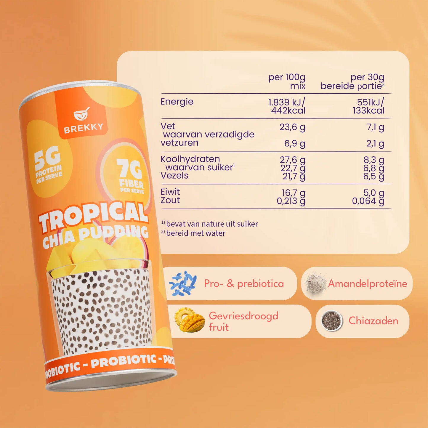 Chia Pudding Tropical | Pre- & probiotisch