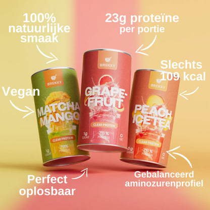 Vegan Premium Clear Protein - Birthday Proefpakket met GRATIS glazen