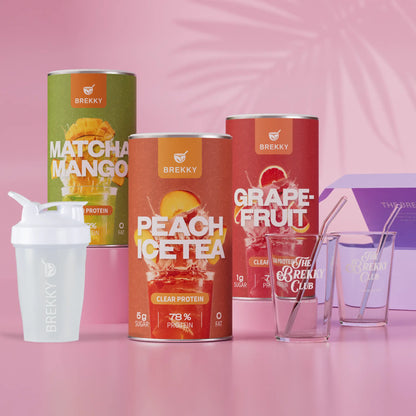 Vegan Premium Clear Protein - Birthday Proefpakket met GRATIS glazen