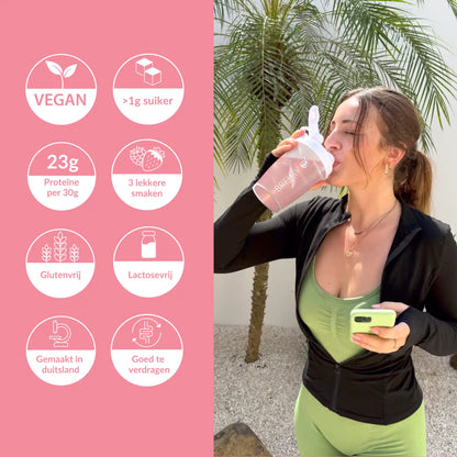 Vegan Premium Clear Protein - Flash Sale Proefpakket met GRATIS Glazen
