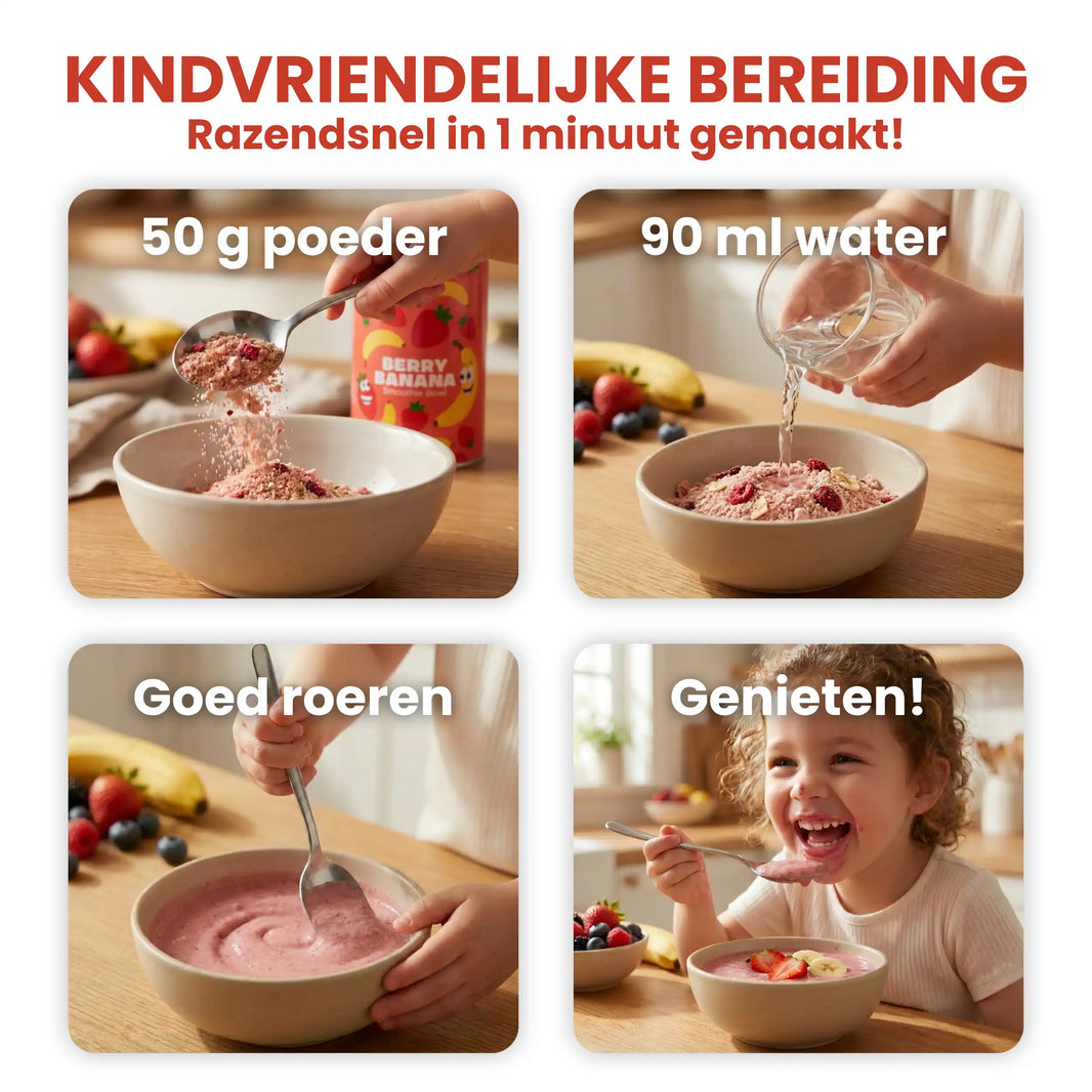 BREKKY Berry Banana Kids Bowl Supermakkelijk te bereiden