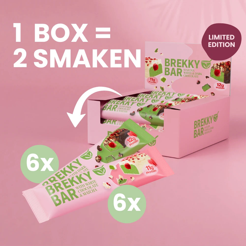 BREKKY Matcha Protein Bar 1 Box = 2 smaken