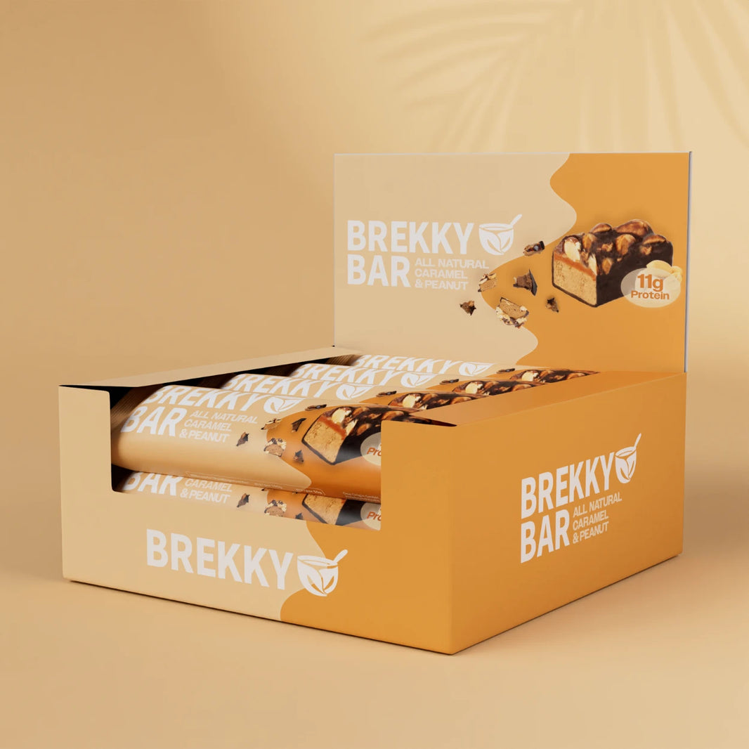 BREKKY Caramel Peanut Protein Bar