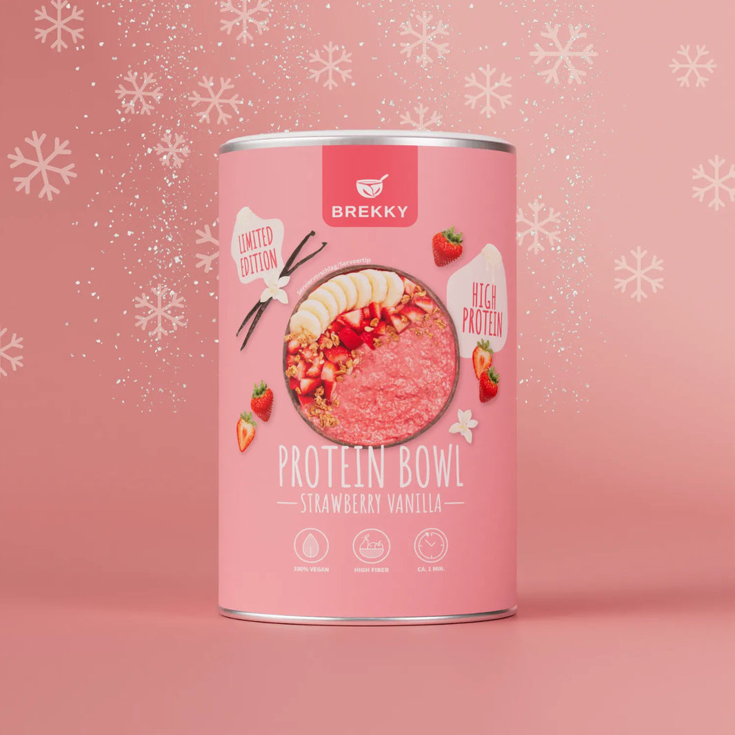 BREKKY Strawberry Vanilla Winter Smoothie Bowl