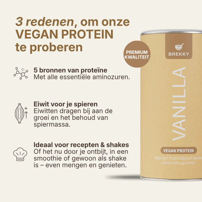 BREKKY Vanilla - Vegan Proteïnepoeder USPs