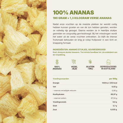 BREKKY gevriesdroogde ananas ingrediënten
