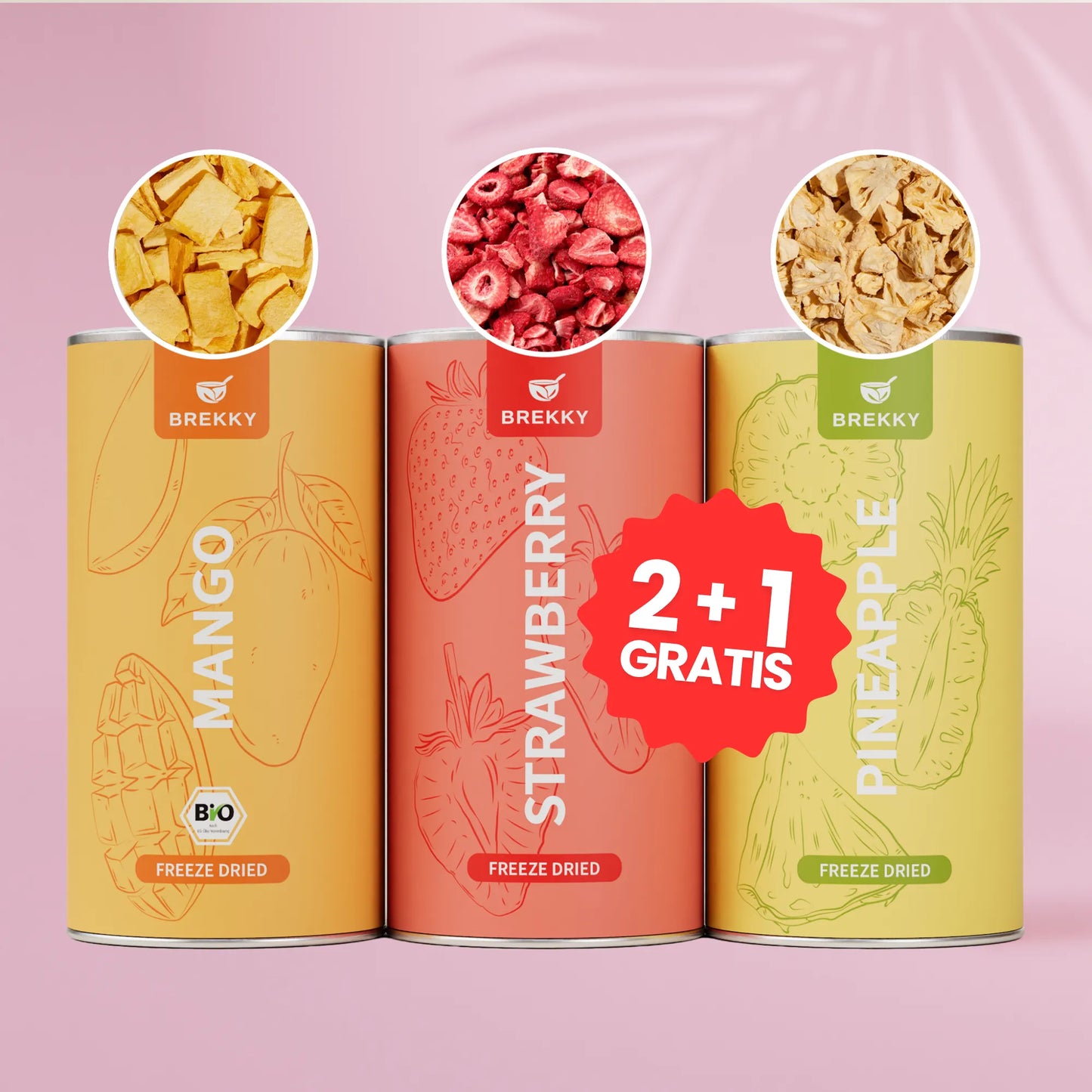 2 + 1 Gratis Gevriesdroogd Fruit | Birthday DEAL
