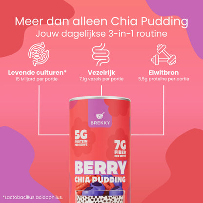 Chia Pudding Berry | Vezelrijk