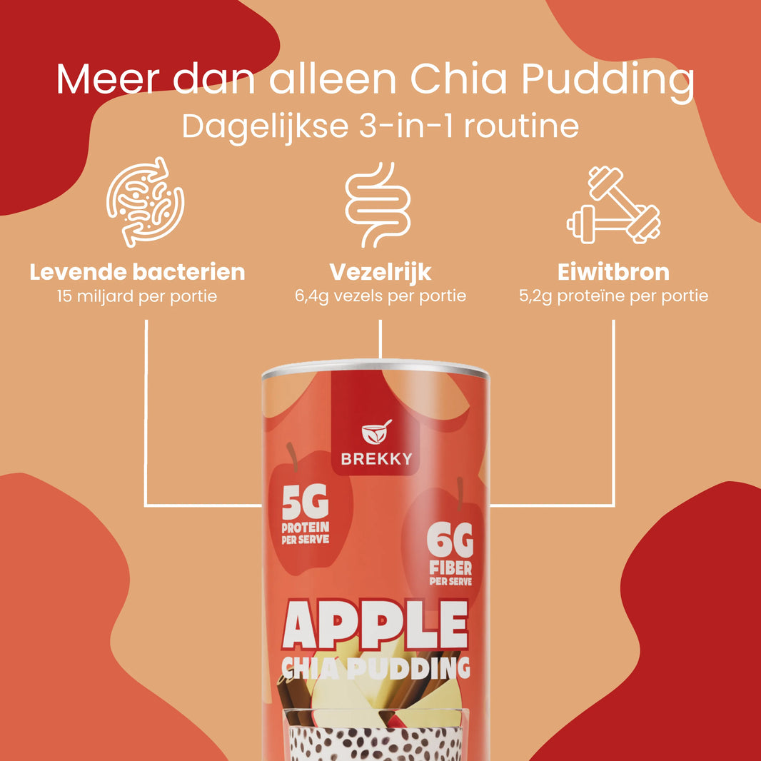 Chia Pudding Appel Kaneel | Vezelrijk
