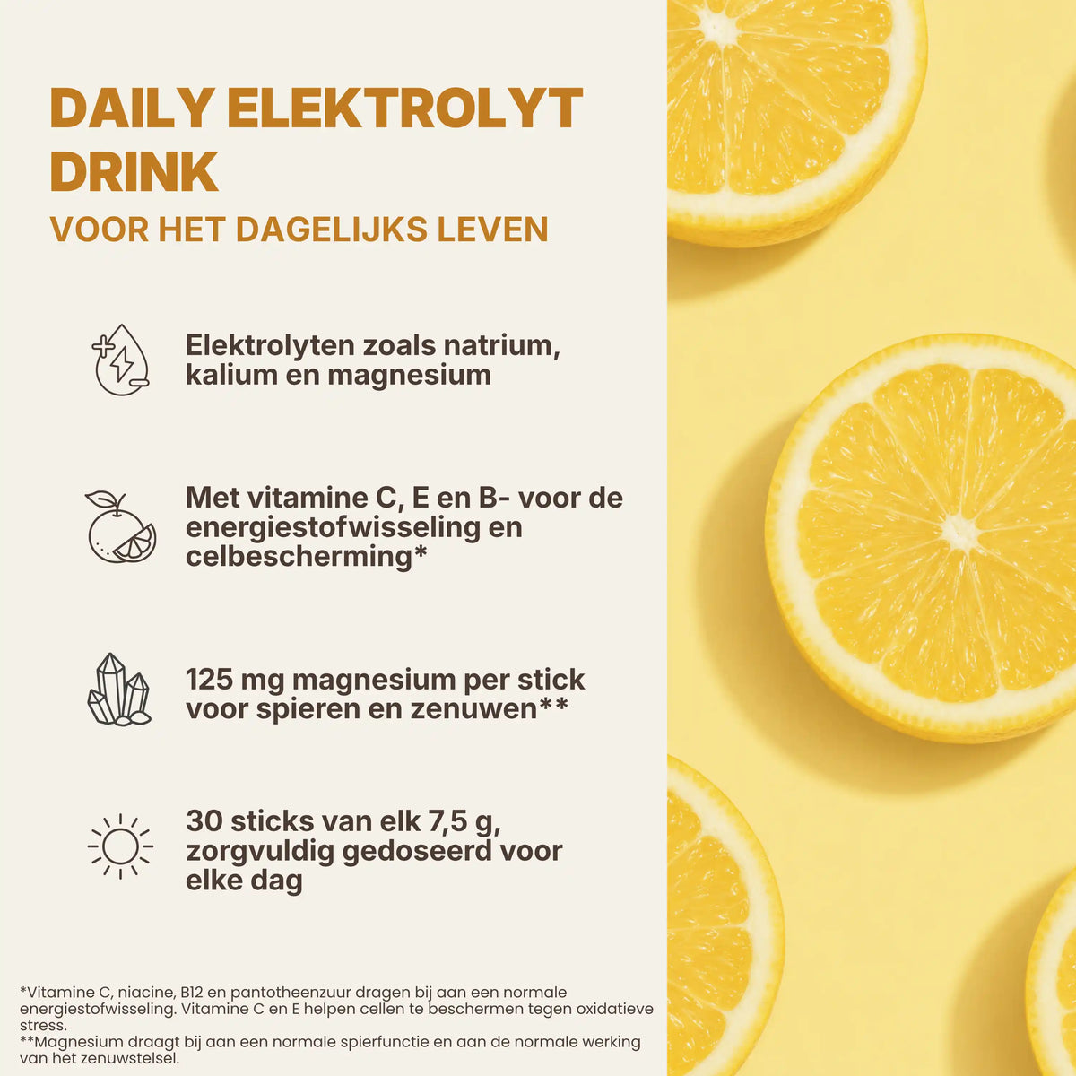 BREKKY Hydration Sticks Lemon voordelen