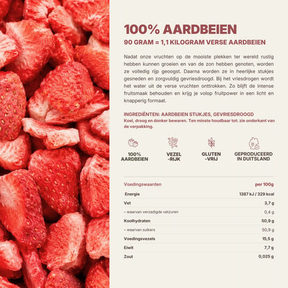 BREKKY gevriesdroogde aardbei ingrediënten