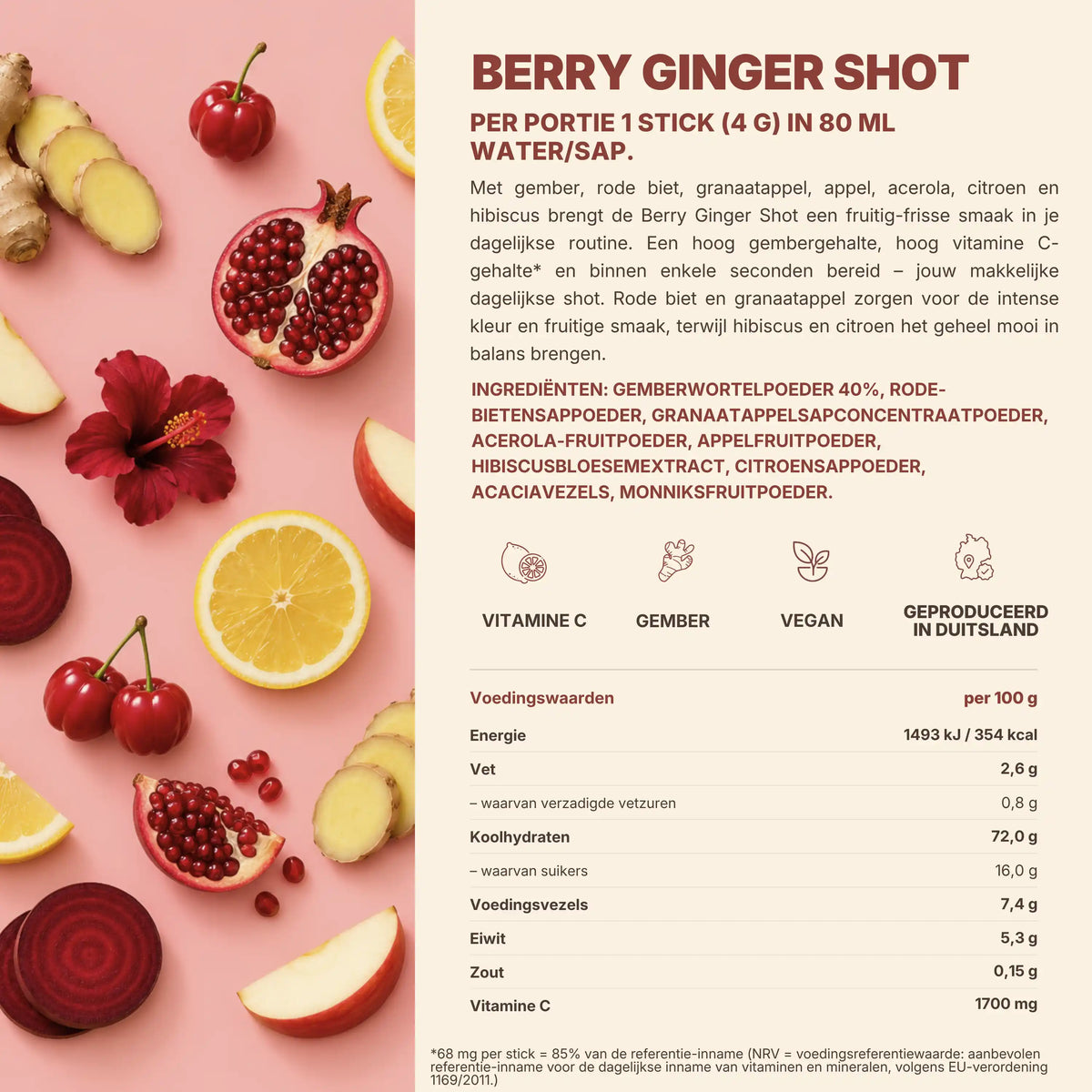 Berry Ginger Shots Ingredienten