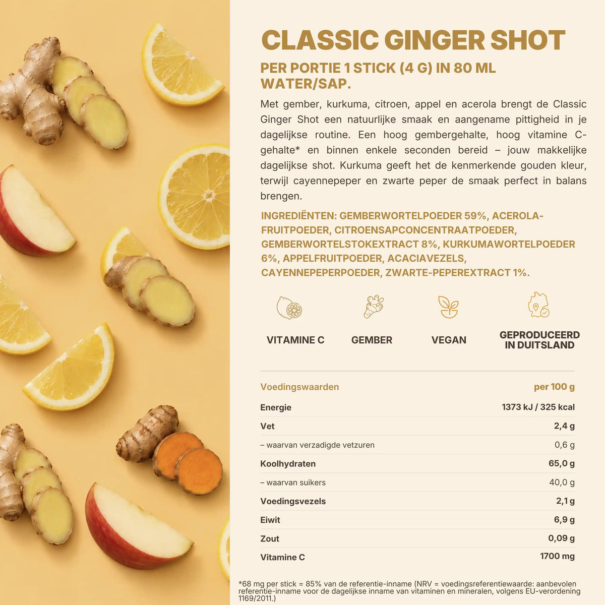 Classic Ginger Shot Ingredients