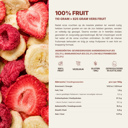 BREKKY Gevriesdroogde Fruit Mix ingredients