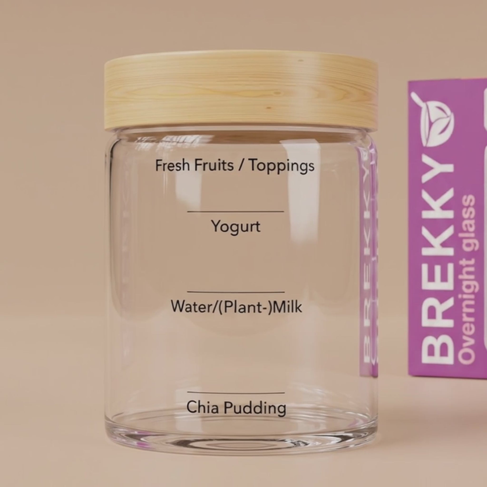 BREKKY Overnight Glas Chia Pudding